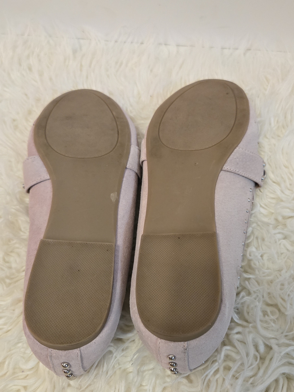 Berkshire Blush Pearl & Stud Suede-Look Loafers - Picture 5 of 14